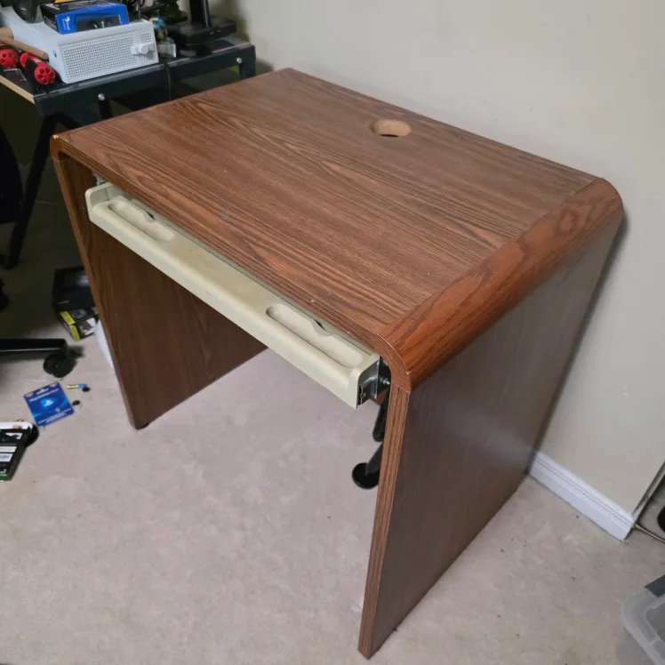 Wooden Desk with Keyboard Tray thumbnail