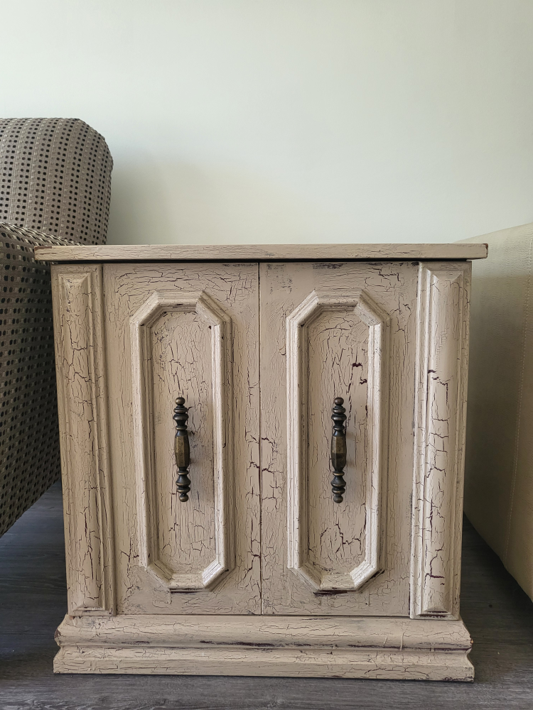 Distressed-style nightstand