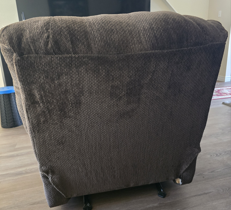 Brown Fabric Recliner Armchair