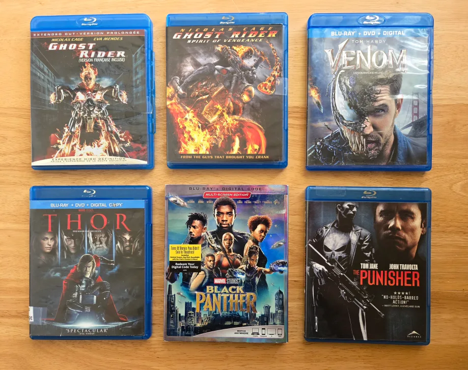 Blu-ray Marvel Movies Assorted OR $25 for the Bundle thumbnail