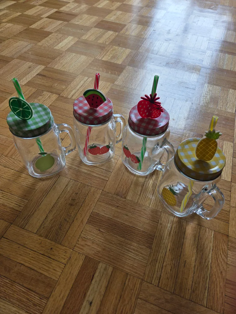Fruit Design Mason Jar Mugs - Set of 4 thumbnail