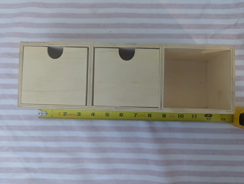 Wooden Storage Box with Drawers thumbnail