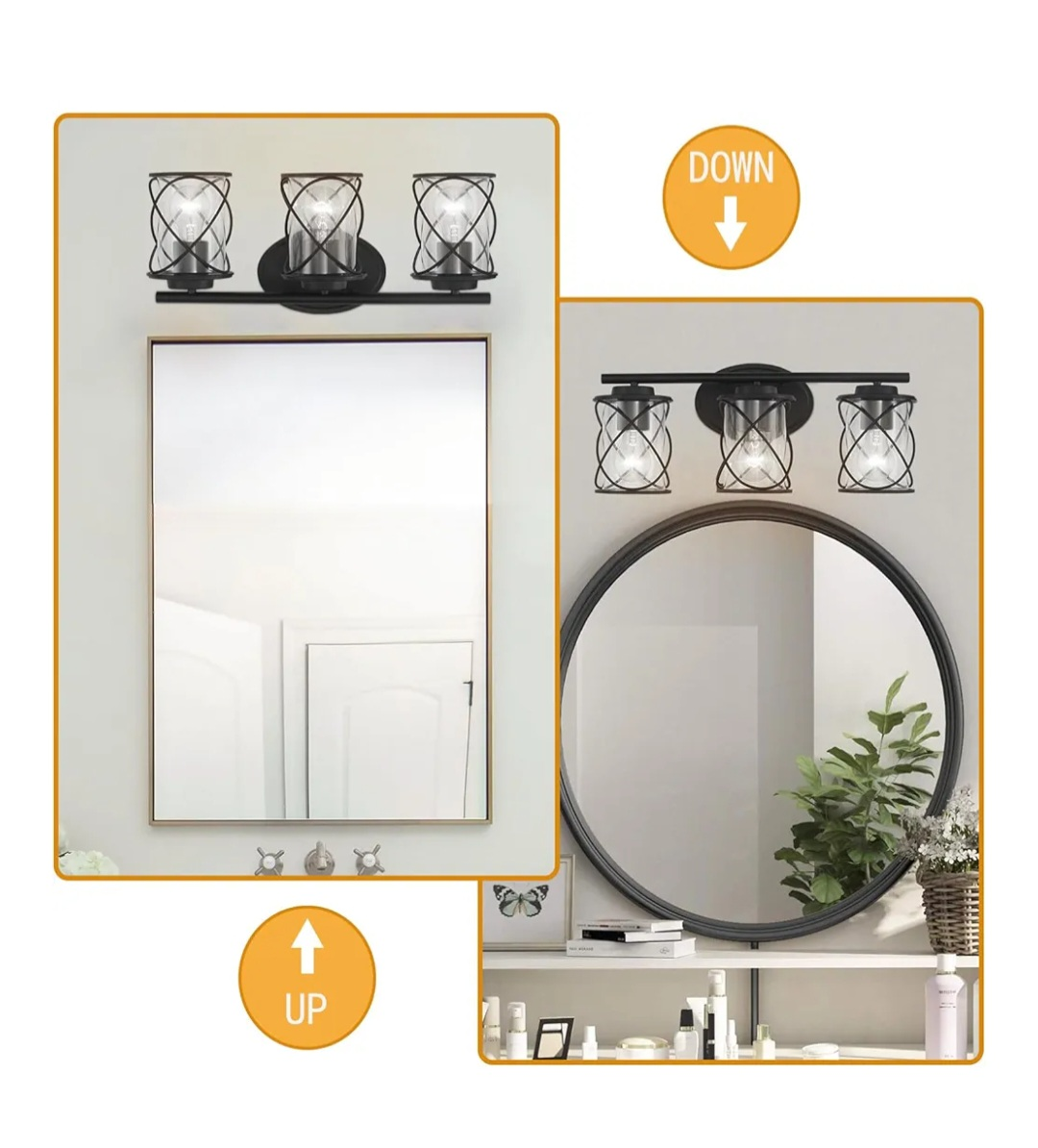 Mavcadonf 3-Light Bathroom Vanity Lighting Fixture - NEW - photo 2