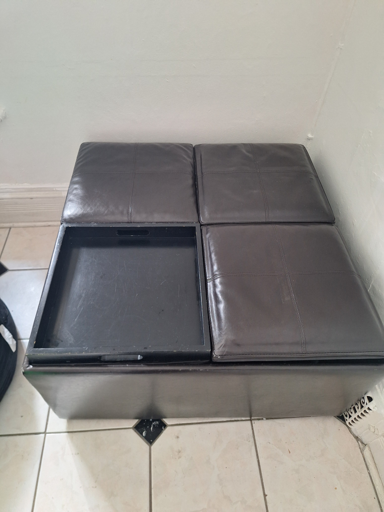 Dark Brown Storage Ottoman - photo 4