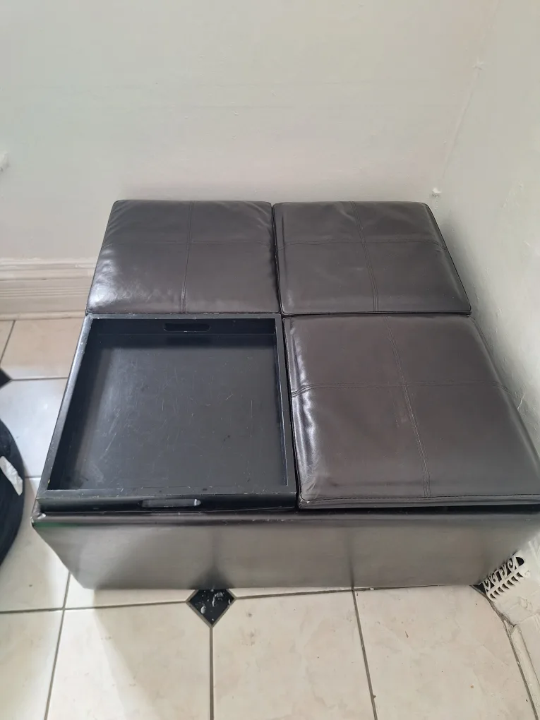 Dark Brown Storage Ottoman image indicator(4)