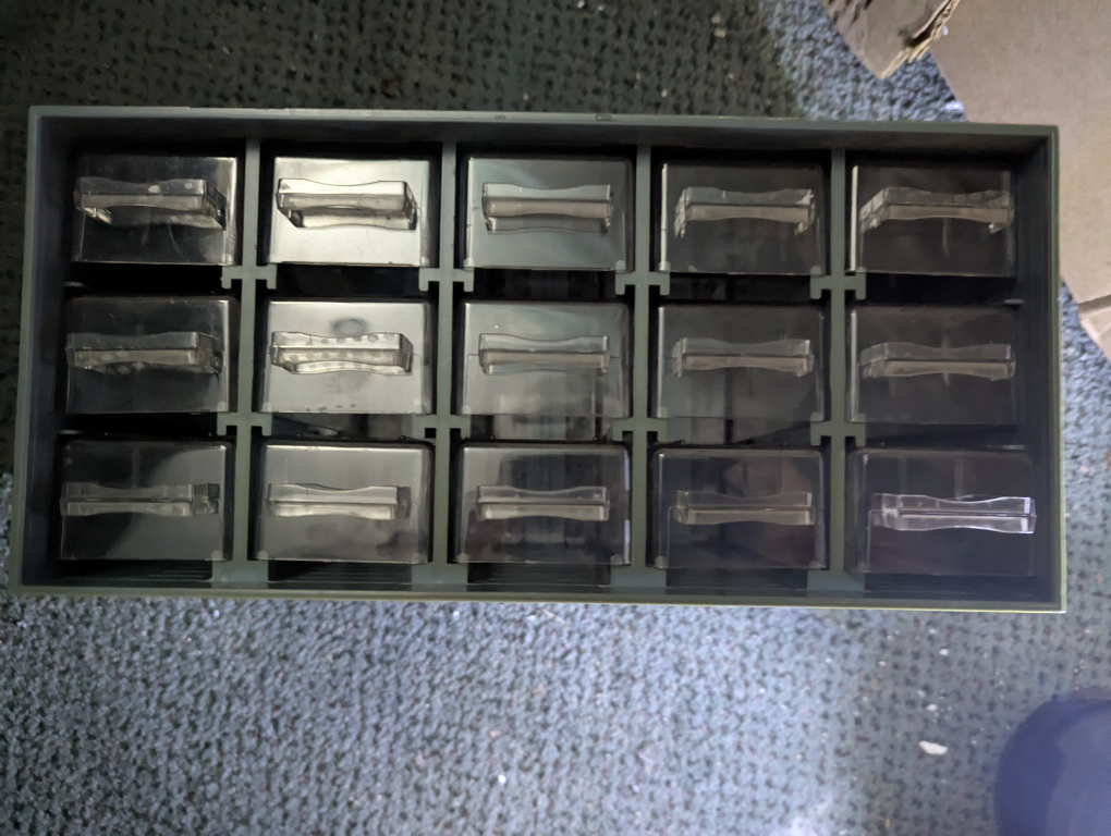 Gray Storage Box with Drawers