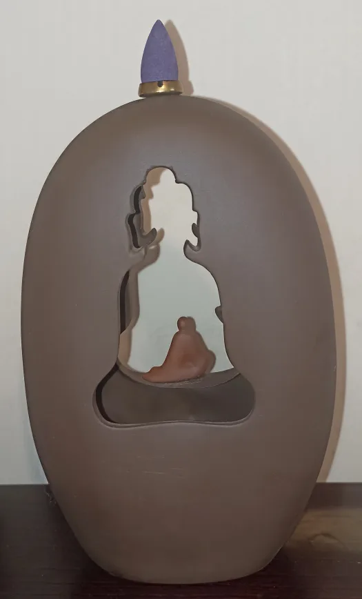 ‼️SALE‼️Backflow Incense Holder Ceramic Buddha Statue image indicator(2)