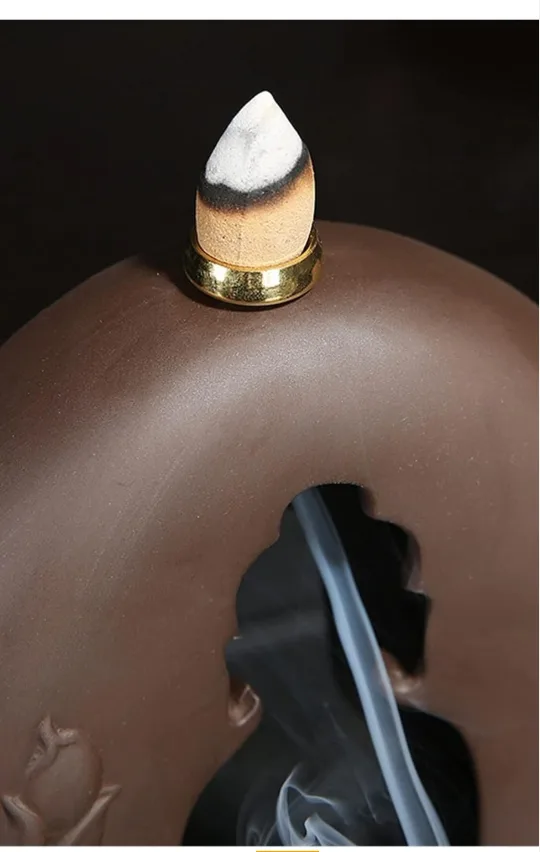 ‼️SALE‼️Backflow Incense Holder Ceramic Buddha Statue image indicator(5)