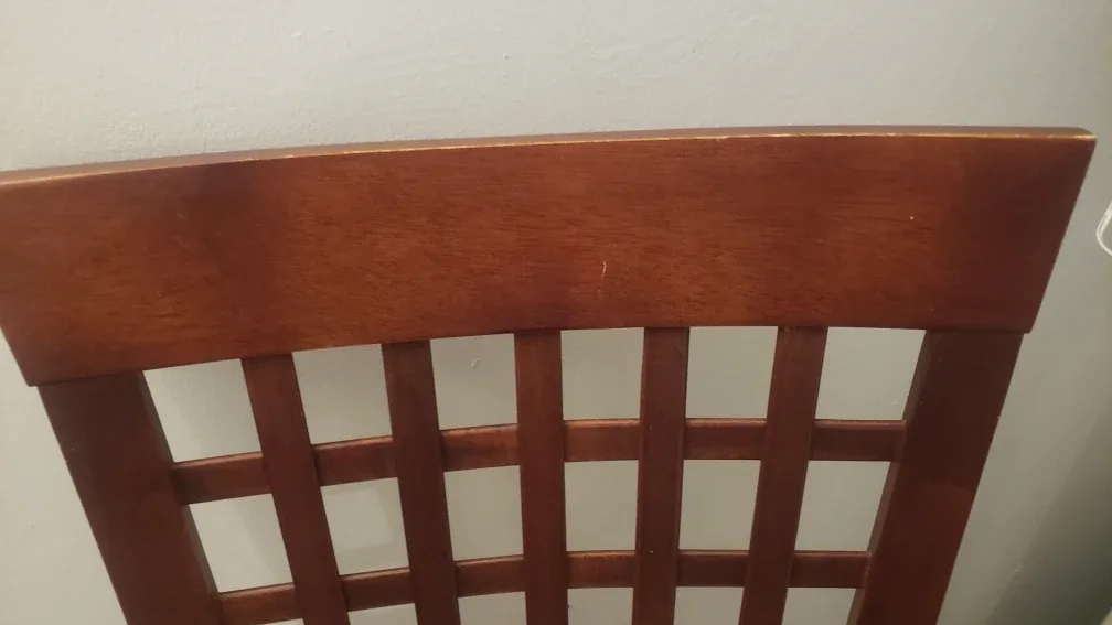 Set of 4 Wooden Dining Chair with Cream Seat image indicator(3)