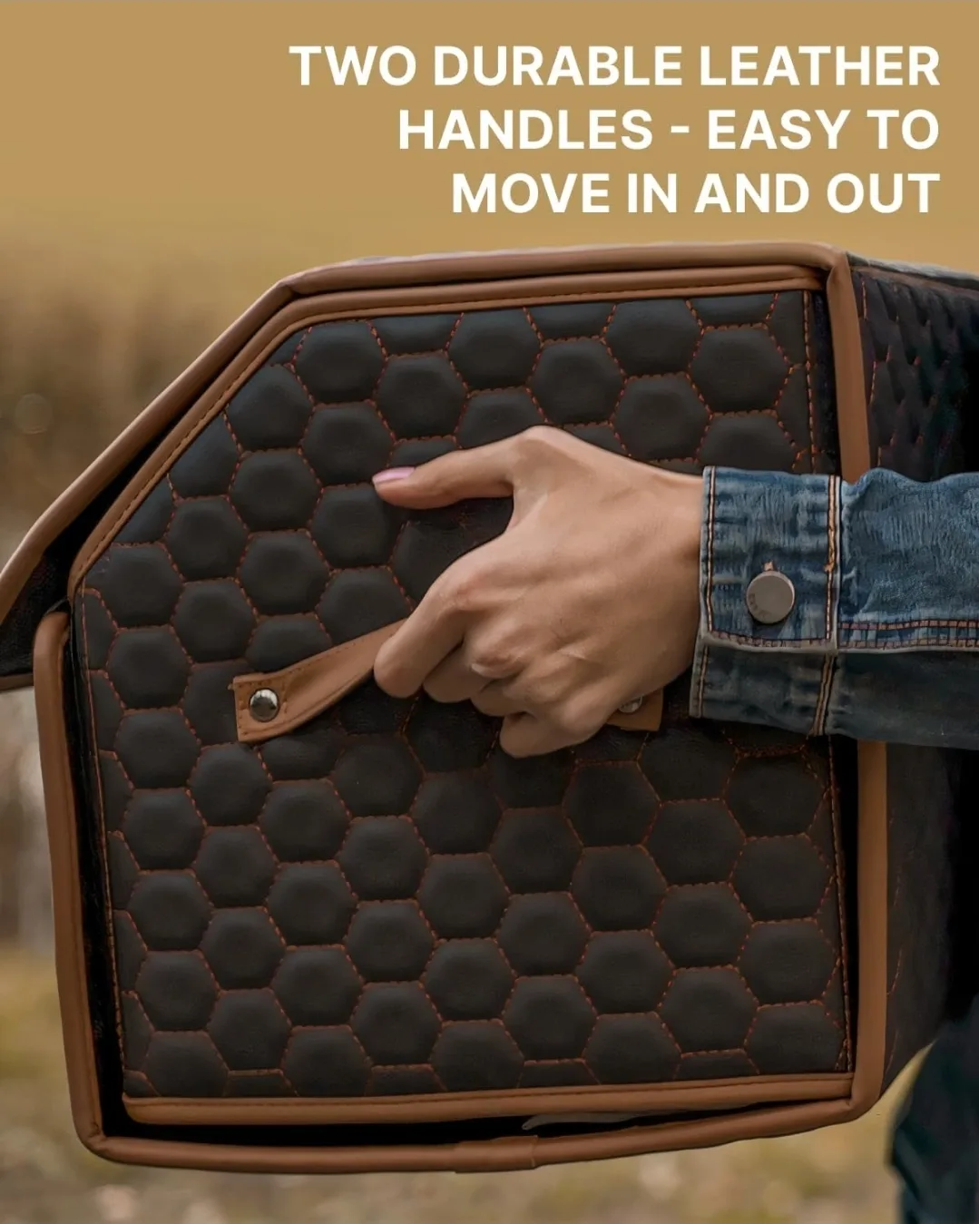 Owleys Foldable Car Trunk Organizer with Lid – Heavy-Duty 21.6" image indicator(7)