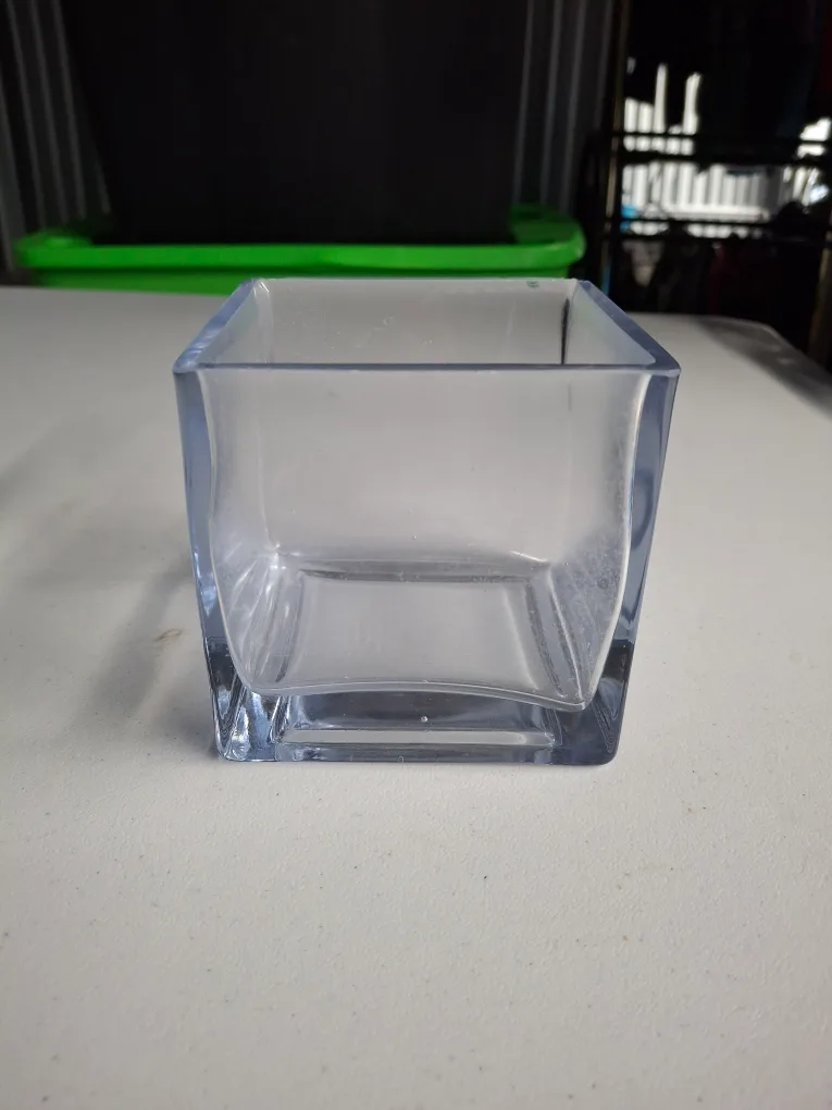 Clear Square Glass Vase thumbnail