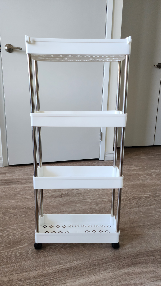 URGENT *Moving Sale* 4-Tier White Slim Storage Cart