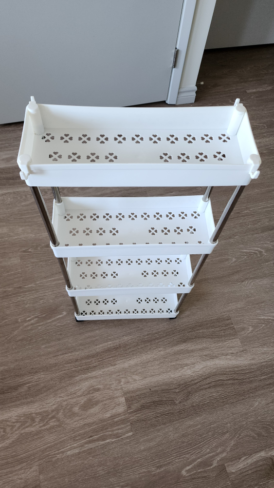 URGENT *Moving Sale* 4-Tier White Slim Storage Cart - photo 2