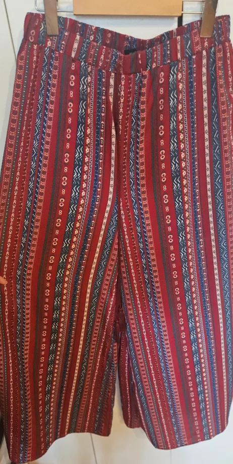 Patterned Wide Leg Pants image indicator(2)