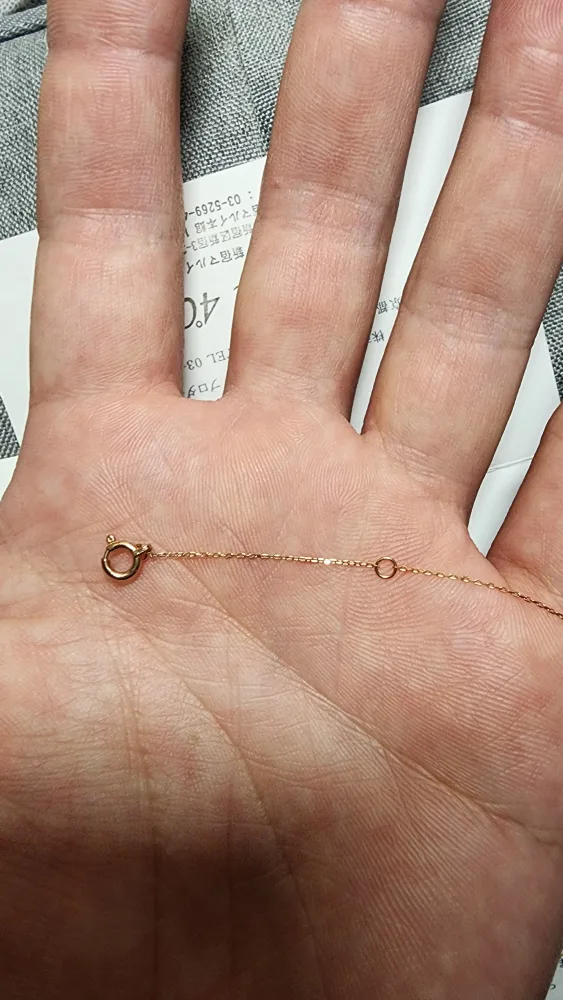 Canal 4℃ K10 Rose Gold Necklace with Diamonds image indicator(8)