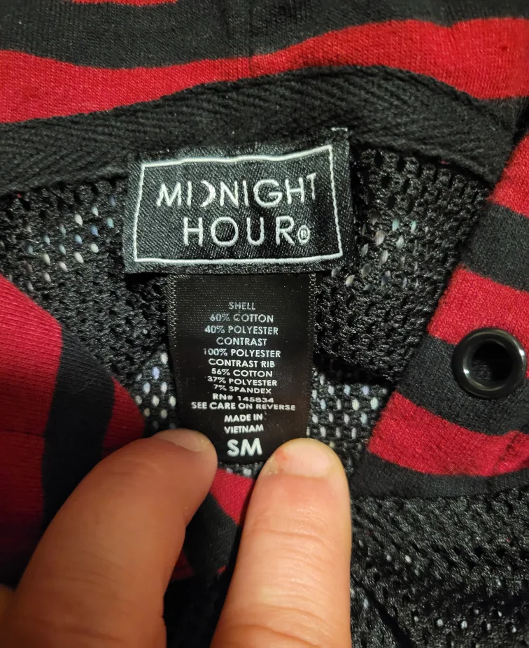 Midnight Hour Striped Hoodie - Size SM (0374) image indicator(5)