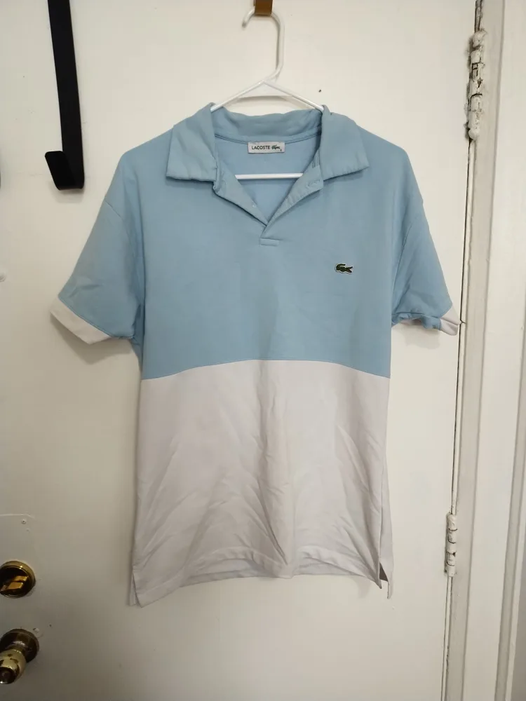 Lacoste Blue & White Polo Shirt thumbnail