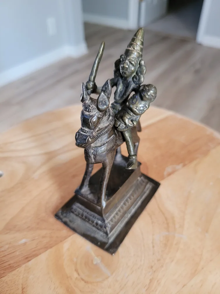 Vintage Small Bronze Statue 5" image indicator(2)