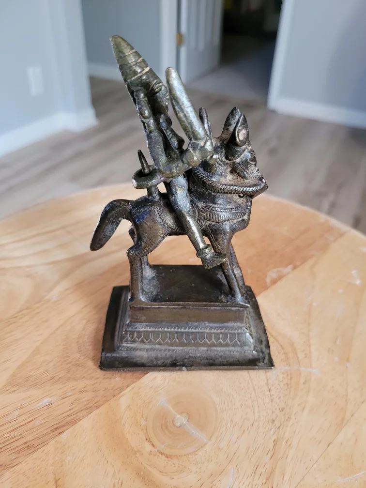 Vintage Small Bronze Statue 5" image indicator(3)