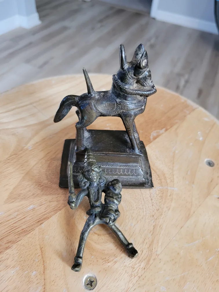 Vintage Small Bronze Statue 5" image indicator(6)