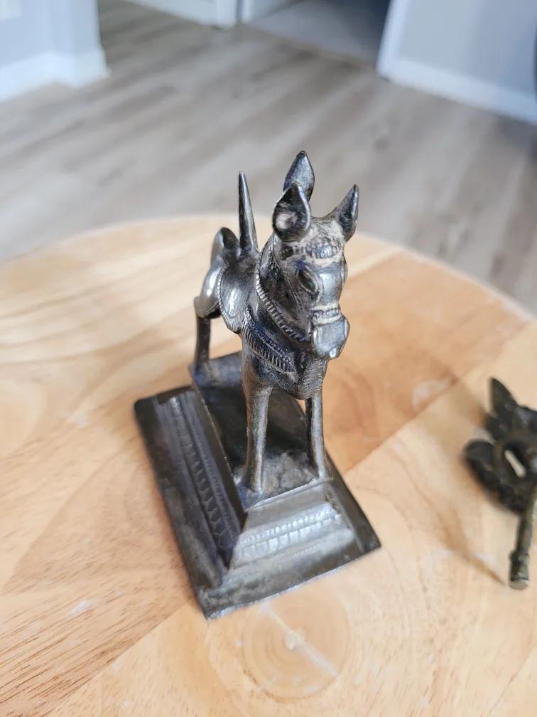 Vintage Small Bronze Statue 5" image indicator(9)