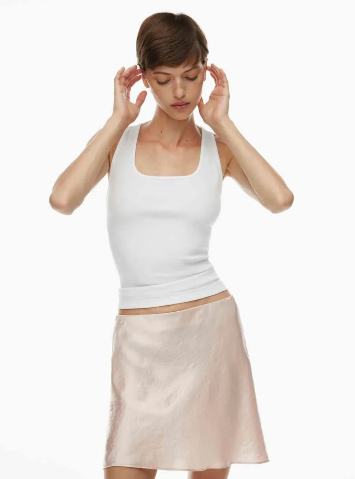 Babaton Slip Satin Mini Skirt thumbnail