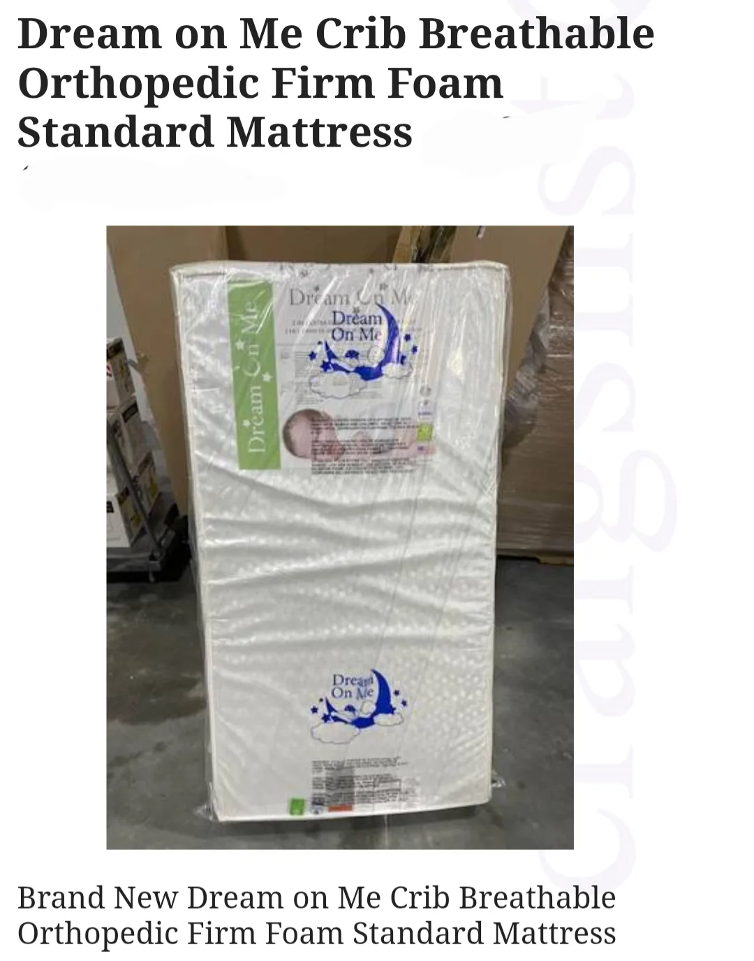 New Dream On Me Crib Orthopedic Firm Mattress thumbnail