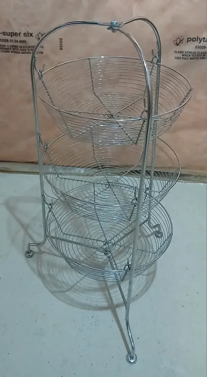 3-Tier Metal Wire Fruit Basket Stand thumbnail