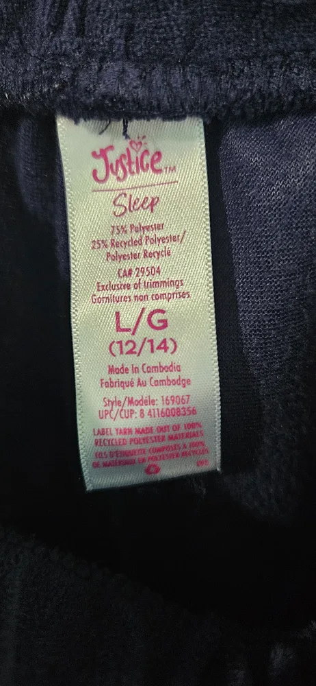 Justice Sleep Set - Size L (12/14) image indicator(3)