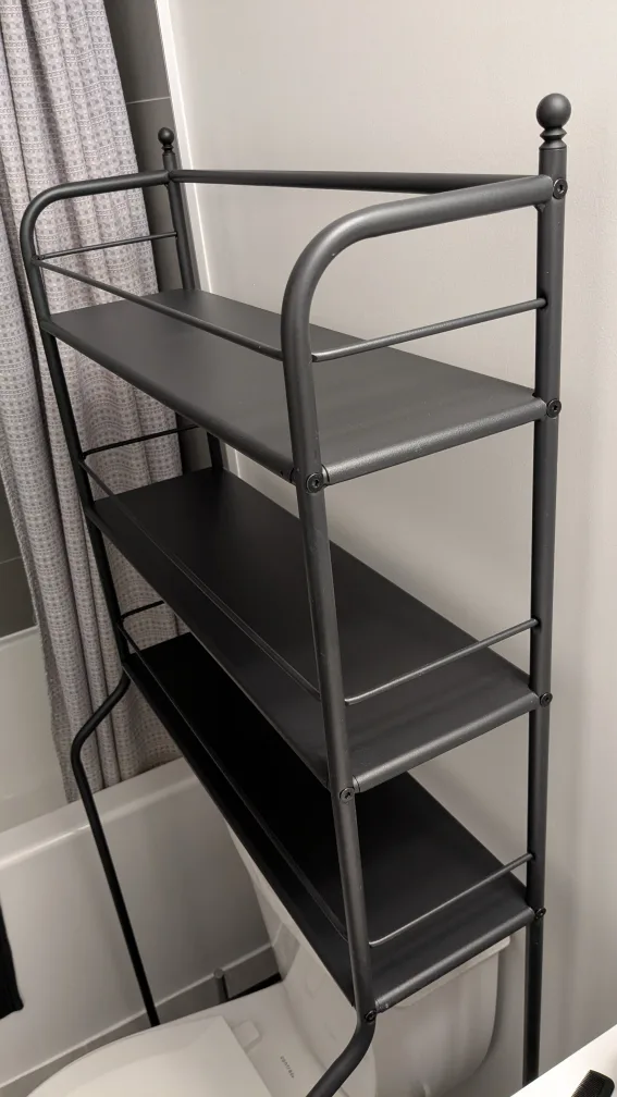 Black Over-the-Toilet Bathroom Shelves image indicator(3)