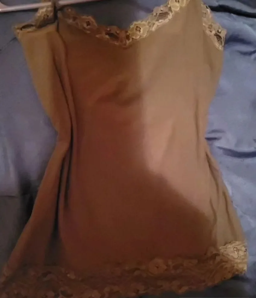 Gray Cami with Lace Trim thumbnail