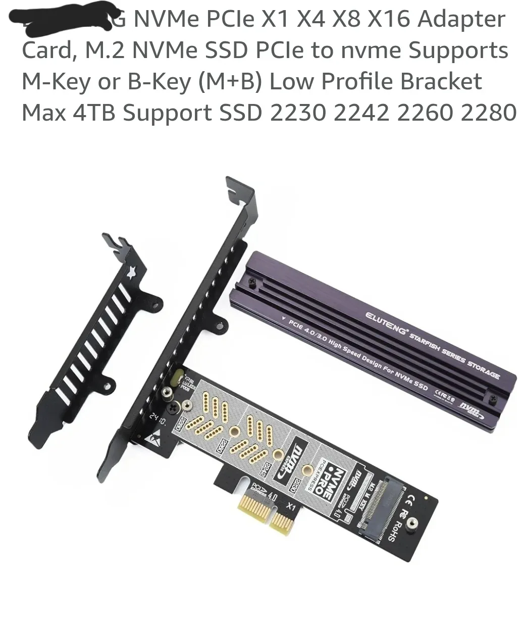 Eluteng NVMe PCIe Adapter Card thumbnail