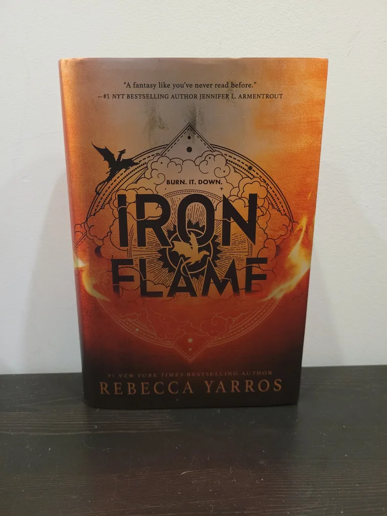 Iron Flame by Rebecca Yarros, First Edition, Black Sprayed Edges thumbnail