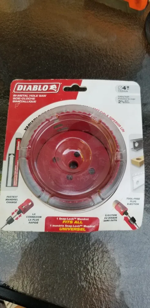 Diablo 4" Bi-Metal Hole Saw - New in Package! thumbnail