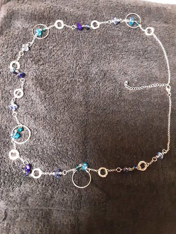 Beaded Silver Necklace thumbnail