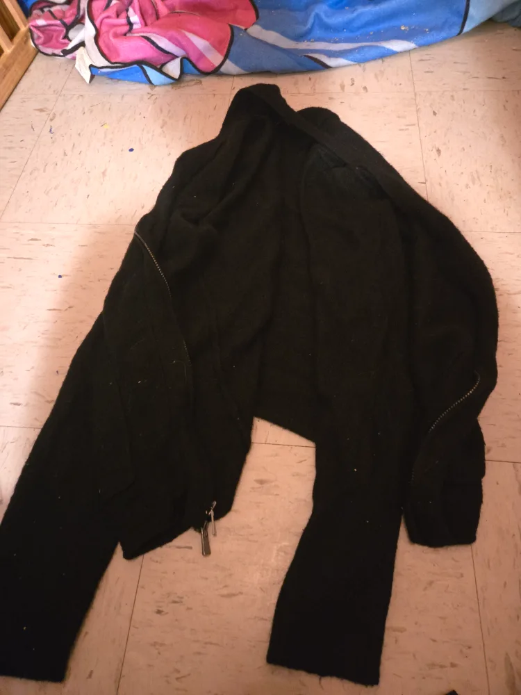 Black Zip-Up Cardigan thumbnail