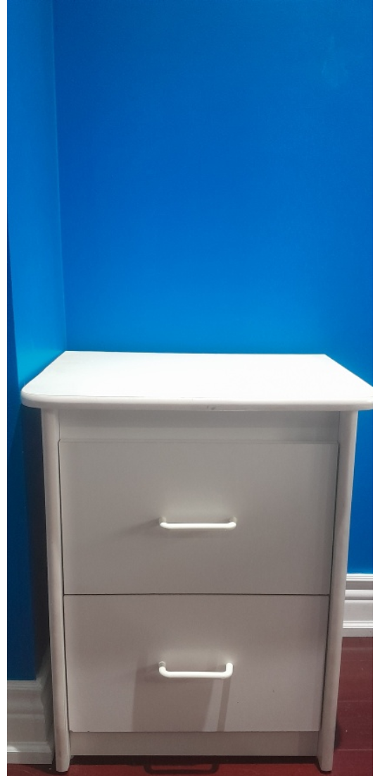 White 2-Drawer Nightstand Set of 2 - photo 2
