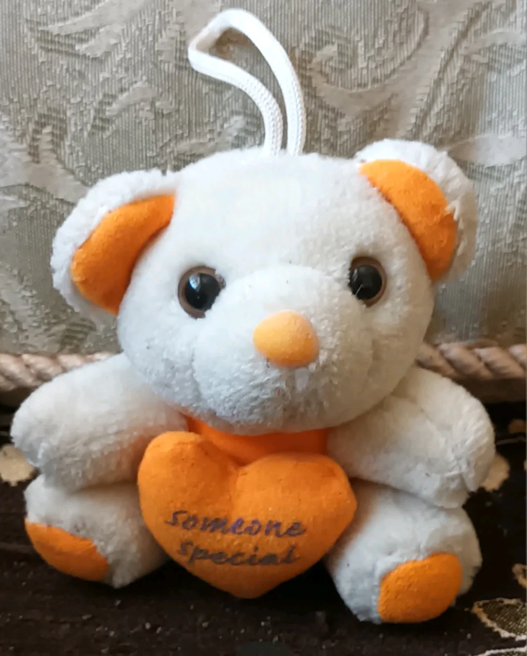 White Teddy Bear with Heart thumbnail