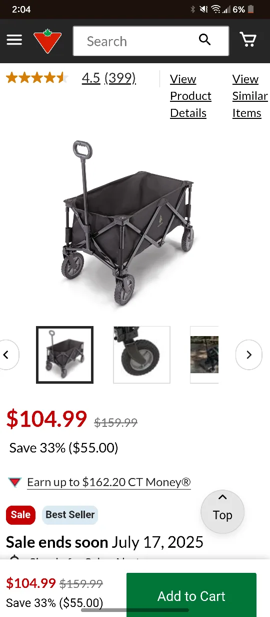 Woods Outdoor Collapsible Wagon - Navy image indicator(4)