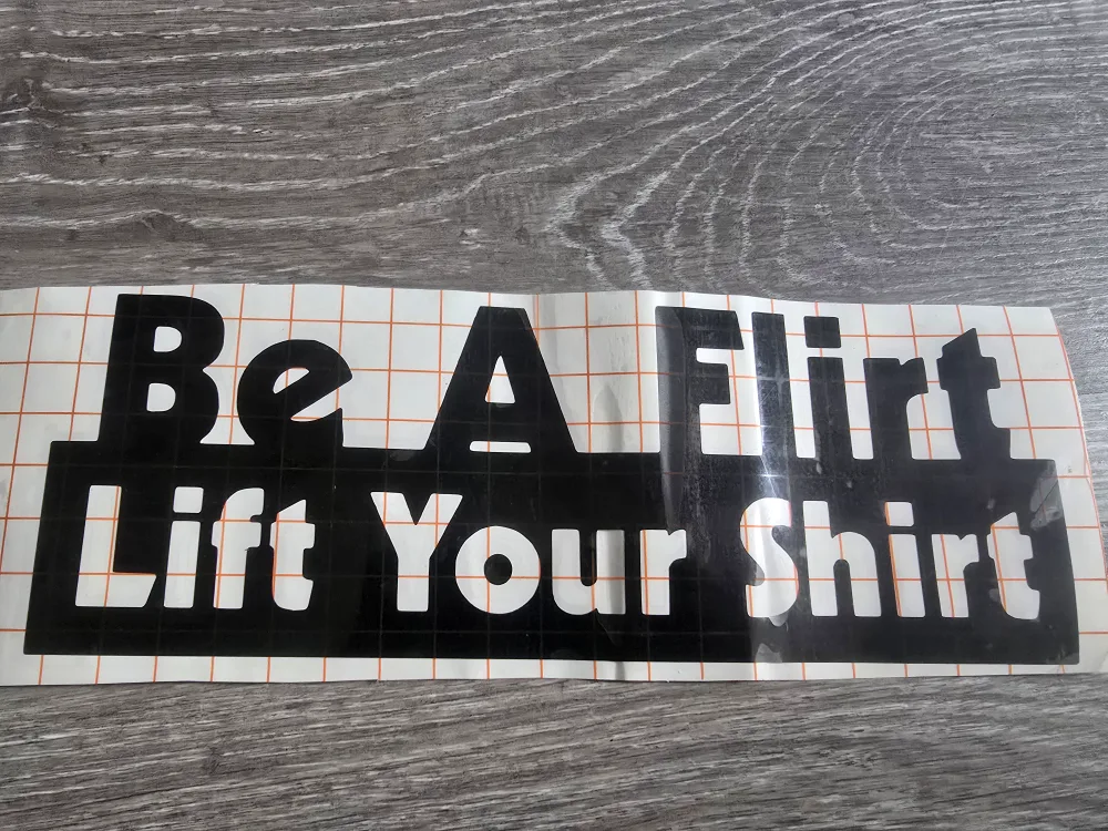 10 inch Black "Be a Flirt" decal thumbnail