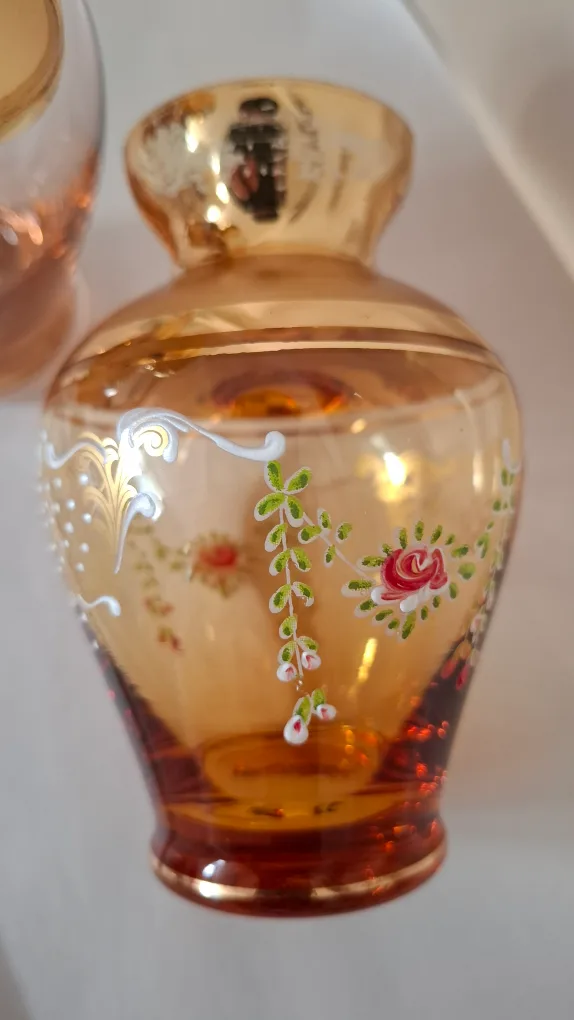 Handpainted Murano-Style Bud Vase thumbnail