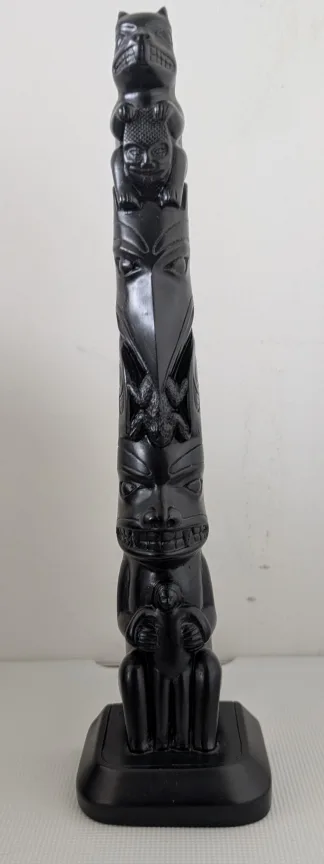 Black Vintage Totem Figure Resin thumbnail
