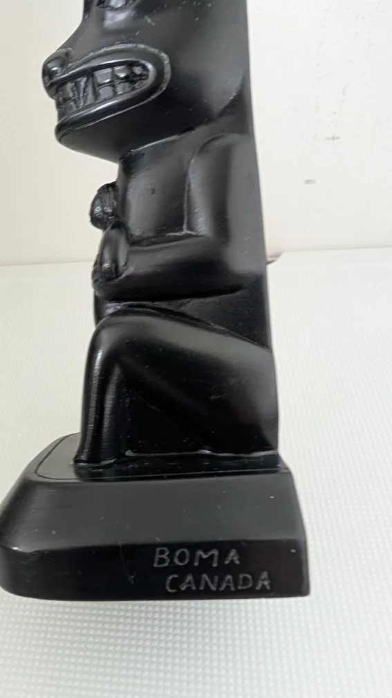 Black Vintage Totem Figure Resin image indicator(2)