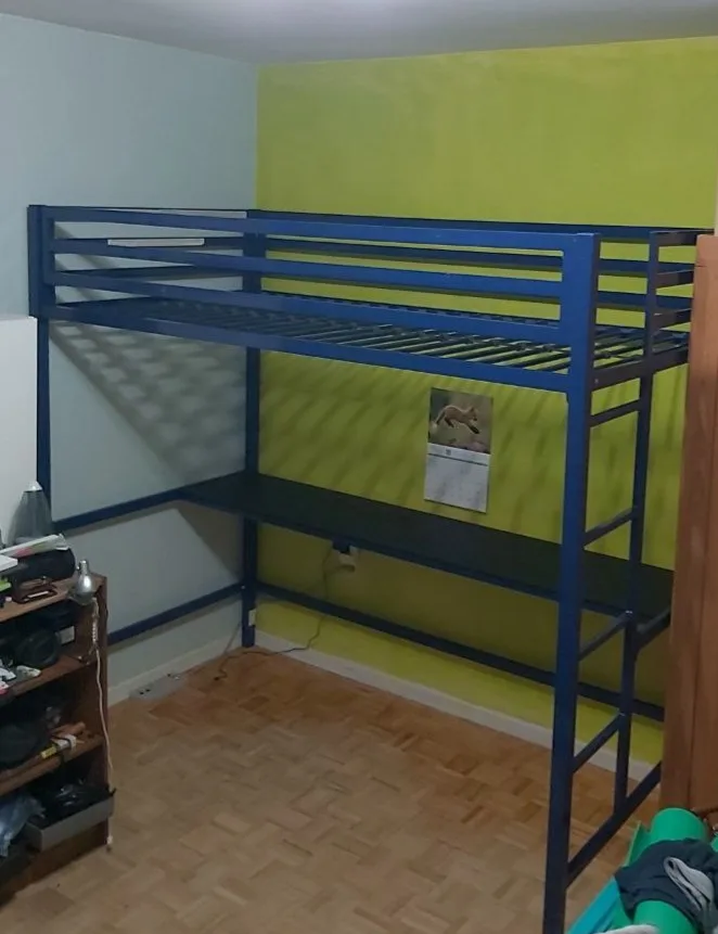 Ikea Loft Bed with Desk - Blue thumbnail