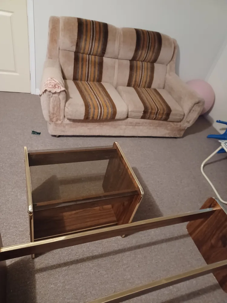 Vintage Striped Sofa and Loveseat Set image indicator(2)