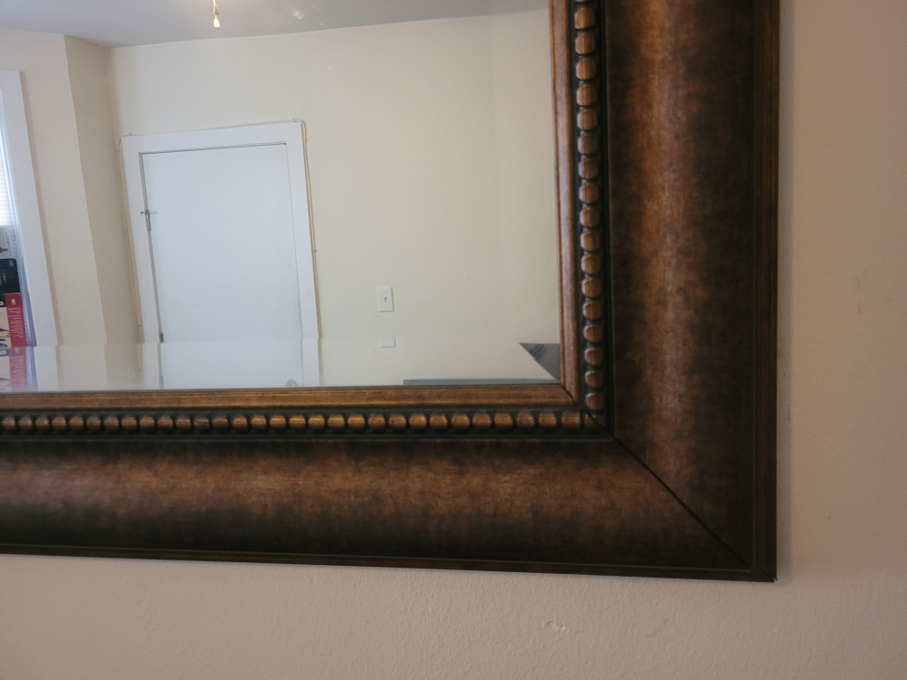 Framed Wall Mirror - Brown - photo 2