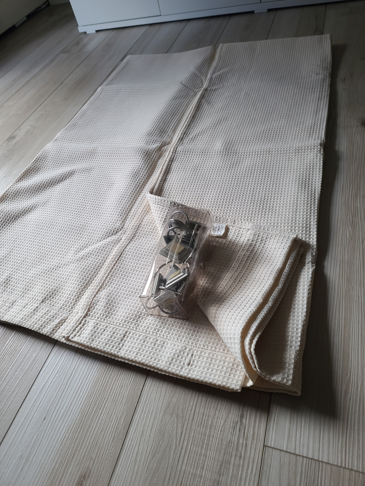 Waffle Weave Shower Curtain with Rings - photo 2