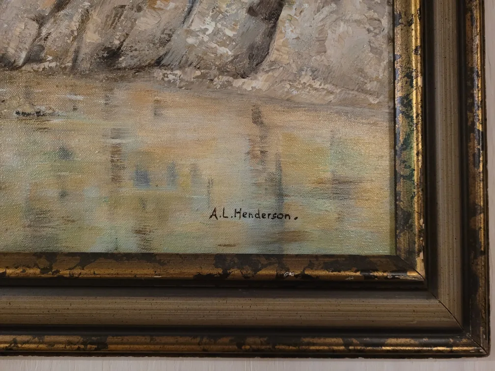 Original Oil Painting on canvas by A.L.Henderson image indicator(2)