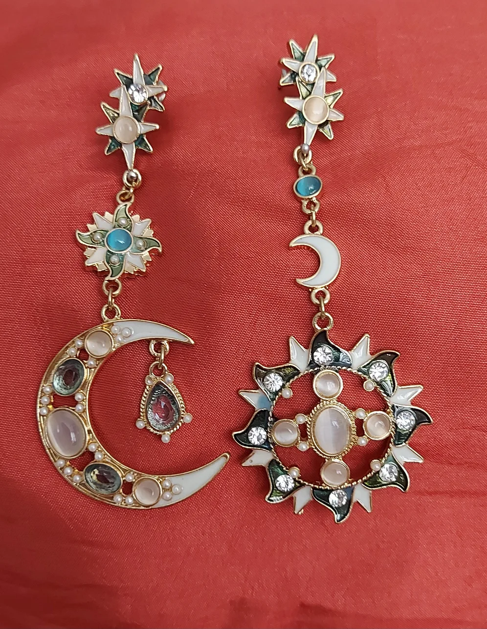 Celestial Moon & Star Dangle Earrings thumbnail