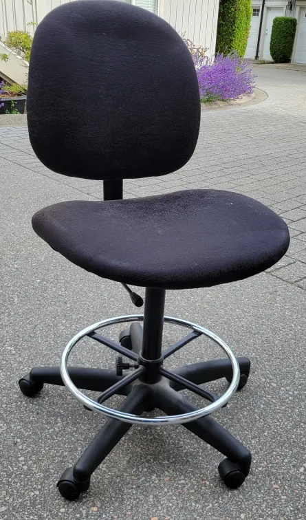 Black Adjustable Drafting Stool thumbnail